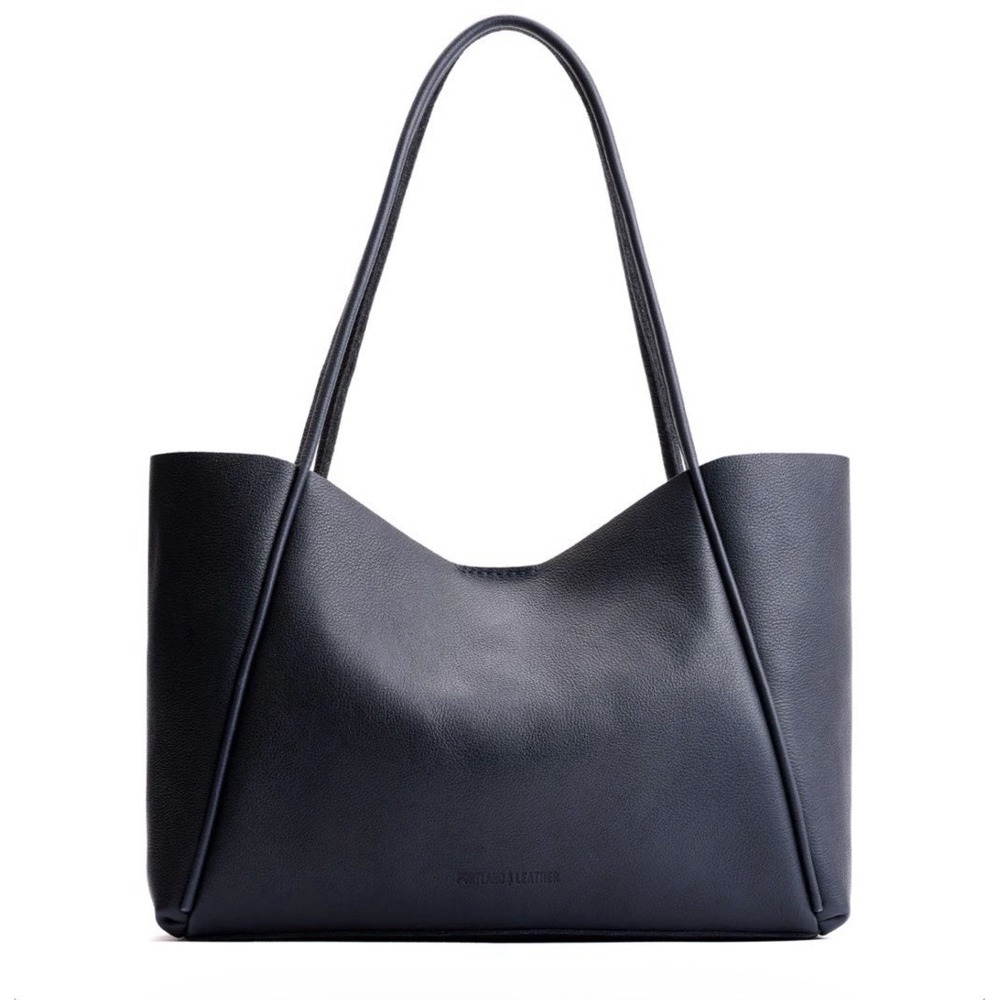 NWOT Portland Leather Verona Tote Night Owl Blue Full Grain Large Shoulder Bag